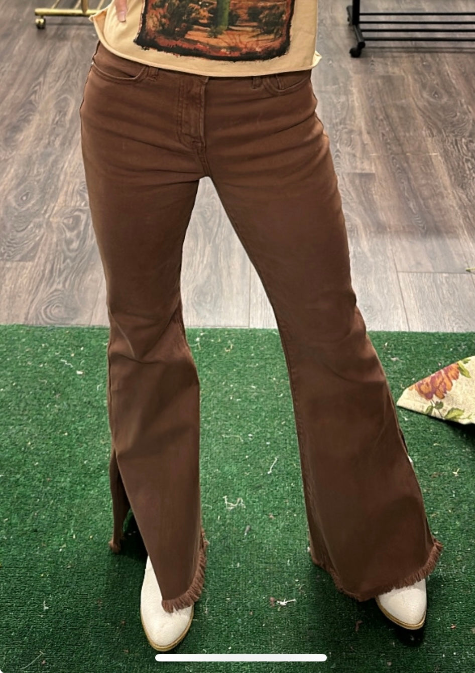 Brown Risen Jean