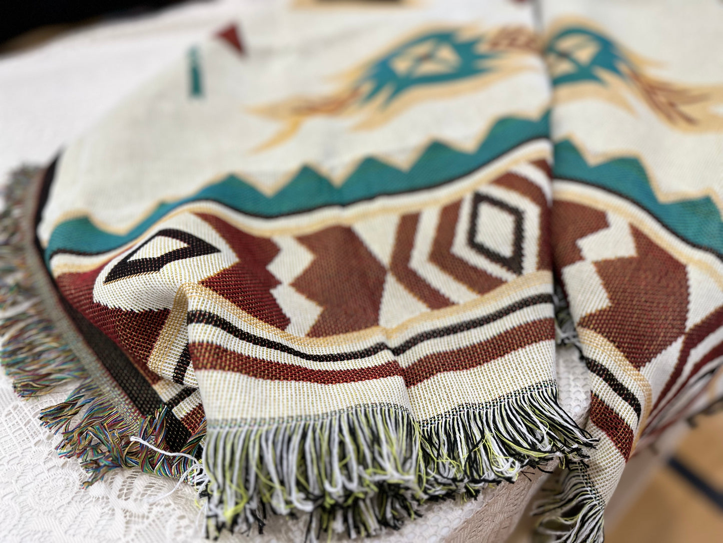 Aztec style blanket/throw