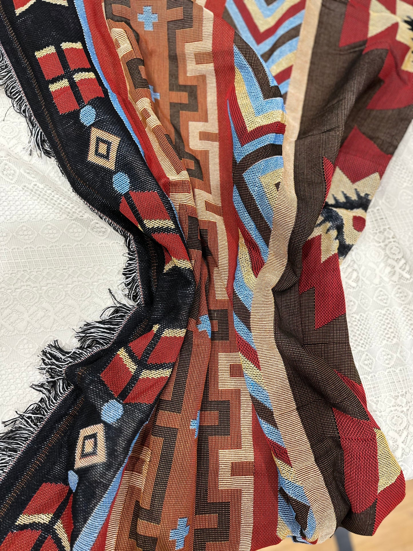 Aztec style blanket/throw