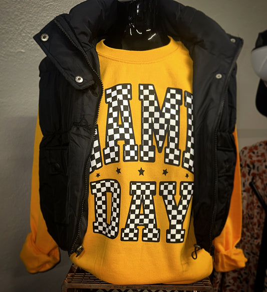 Game Day checkered sweatshirt