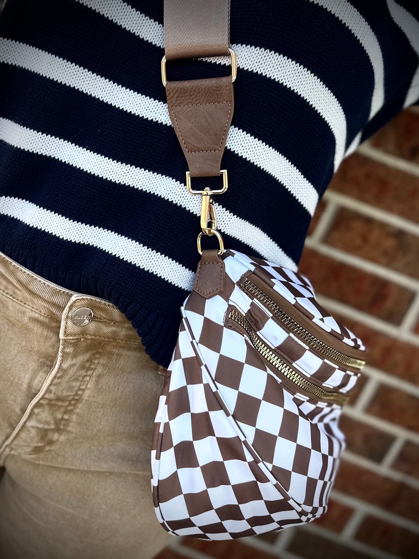 Checkered/Solid Bum Bags