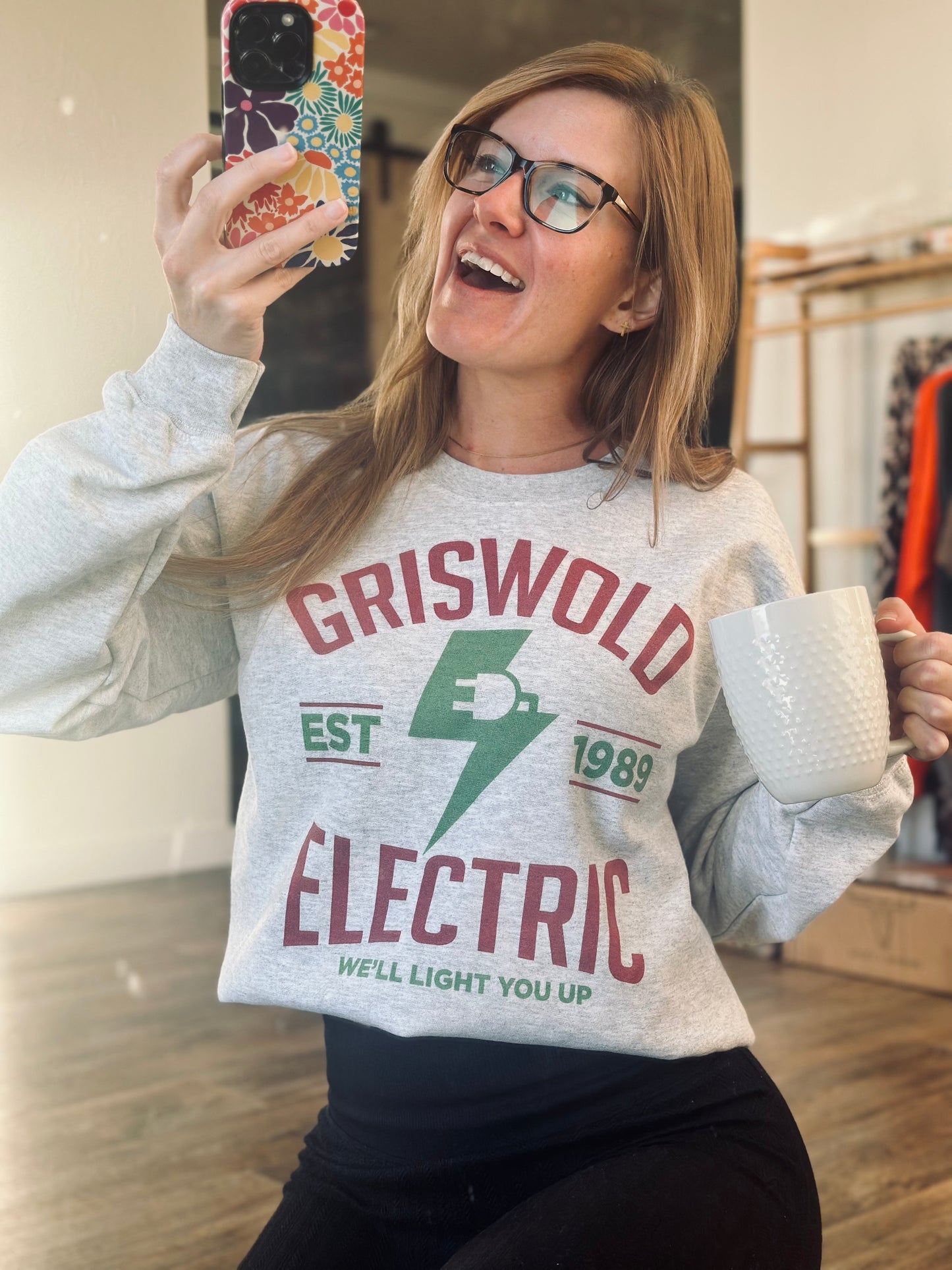 Griswold electric Christmas sweatshirt