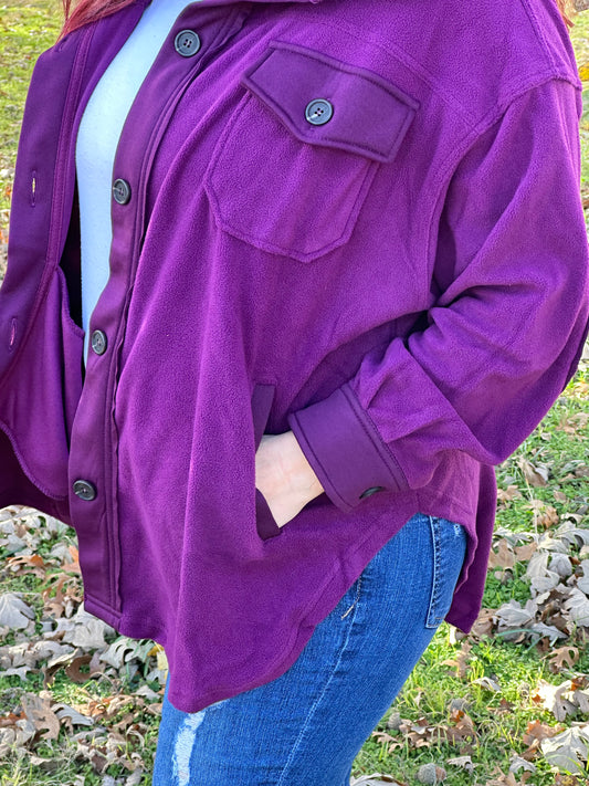 ZENANA VIBRANT PLUM SHACKET